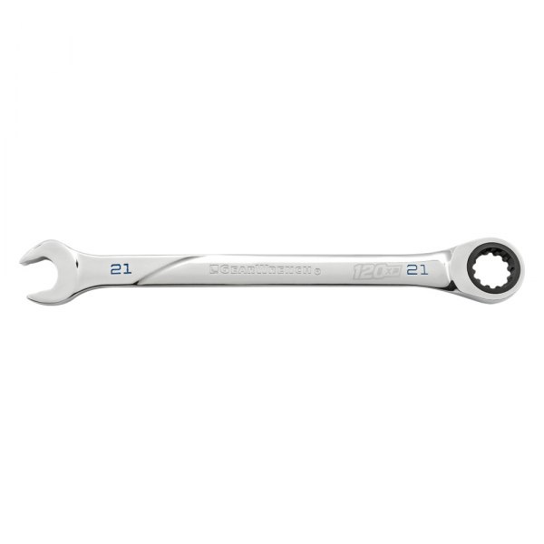 GearWrench® - 120XP™ 21 mm Spline Straight Head 120-Teeth Ratcheting Chrome Combination Wrench