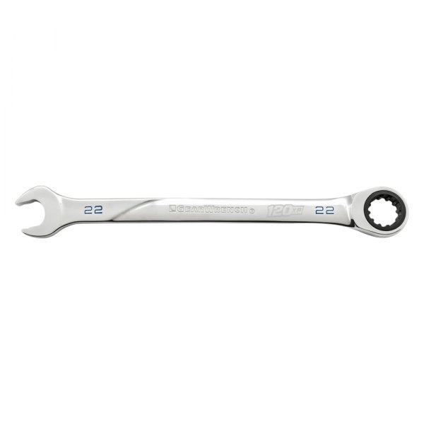 GearWrench® - 120XP™ 22 mm Spline Straight Head 120-Teeth Ratcheting Chrome Combination Wrench