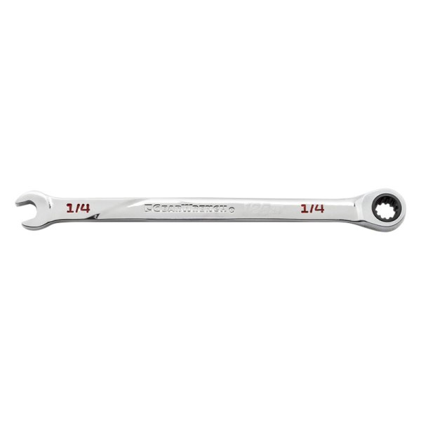 GearWrench® - 120XP™ 1/4" Spline Straight Head 120-Teeth Ratcheting Long Pattern Chrome Combination Wrench