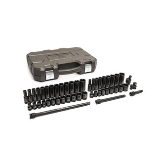 GearWrench® - 3/8" Drive SAE/Metric 6-Point Standard and Deep Impact Socket Set (49 Pieces)