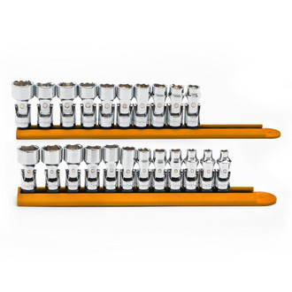GearWrench® - Mixed Drive Size 6-Point Metric Standard U-Joint Socket Set 22 Pieces