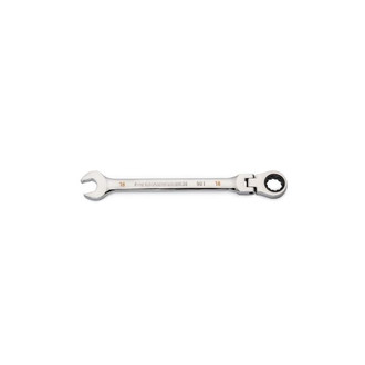 GearWrench® - 18 mm 12-Point Flexible 90-Teeth Ratcheting Full Polish Chrome Combination Wrench