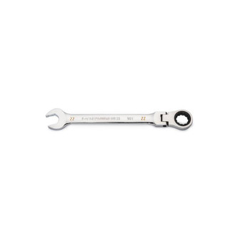 GearWrench® - 22 mm 12-Point Flexible 90-Teeth Ratcheting Full Polish Chrome Combination Wrench