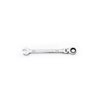 GearWrench® - 11/16" 12-Point Flexible 90-Teeth Ratcheting Full Polish Chrome Combination Wrench