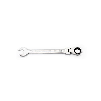 GearWrench® - 7/8" 12-Point Flexible 90-Teeth Ratcheting Full Polish Chrome Combination Wrench