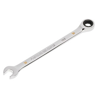 GearWrench® - Metric 12-Point Straight Head 90-Teeth Ratcheting Chrome Combination Wrench