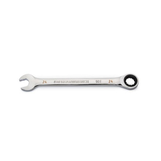 GearWrench® - 24 mm 12-Point Straight 90-Tooth Ratcheting Combination Wrench