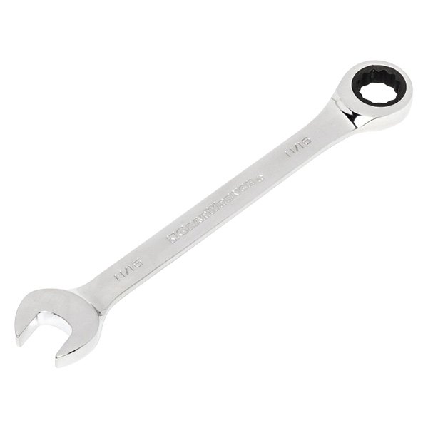 GearWrench® - 11/16" 12-Point Straight Head 72-Teeth Ratcheting Combination Wrench