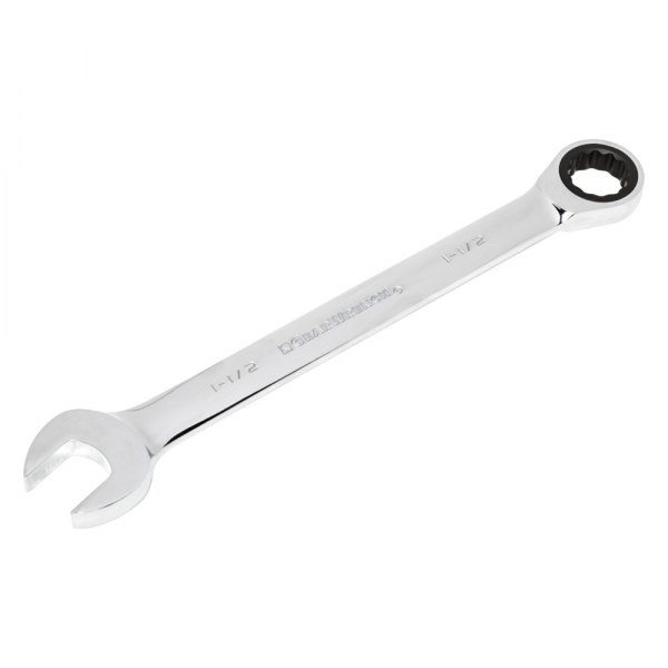 GearWrench® - 1-1/2" 12-Point Straight Head Jumbo 72-Teeth Ratcheting Combination Wrench