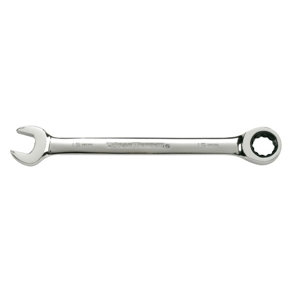GearWrench® - 15 mm 12-Point Straight Head 72-Teeth Ratcheting Combination Wrench