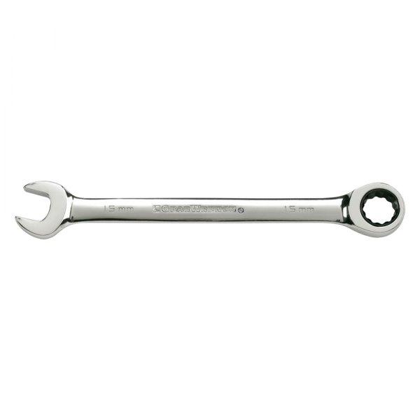 GearWrench® - 15 mm 12-Point Straight Head 72-Teeth Ratcheting Combination Wrench