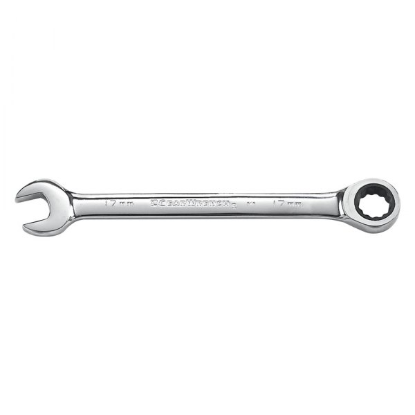GearWrench® - 17 mm 12-Point Straight Head 72-Teeth Ratcheting Combination Wrench
