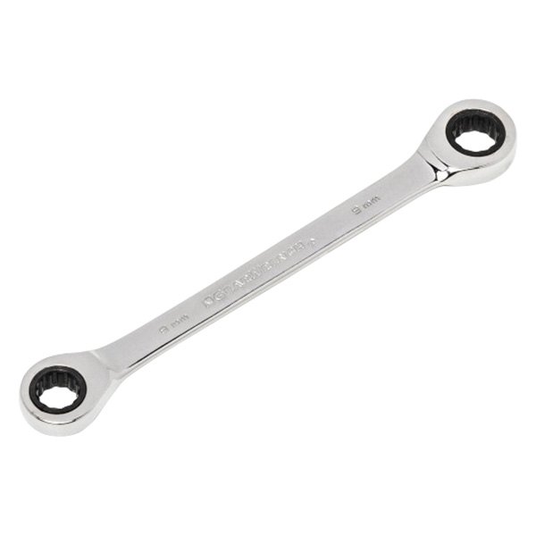 GearWrench® - 8 x 9 mm 12-Point Straight Head 72-Teeth Ratcheting Chrome Double Box End Wrench