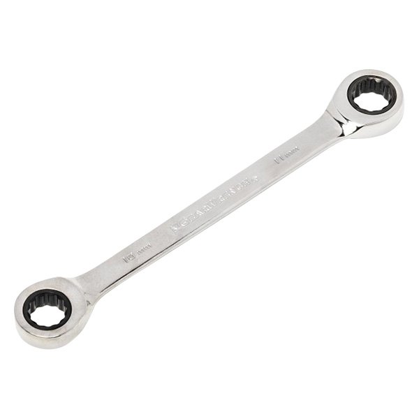 GearWrench® - 10 x 11 mm 12-Point Straight Head 72-Teeth Ratcheting Chrome Double Box End Wrench