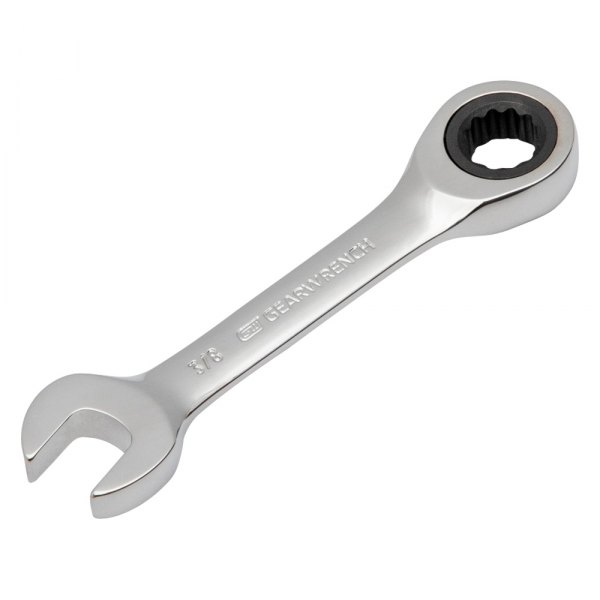 GearWrench® - 3/8" 12-Point Straight Head 72-Teeth Ratcheting Stubby Combination Wrench