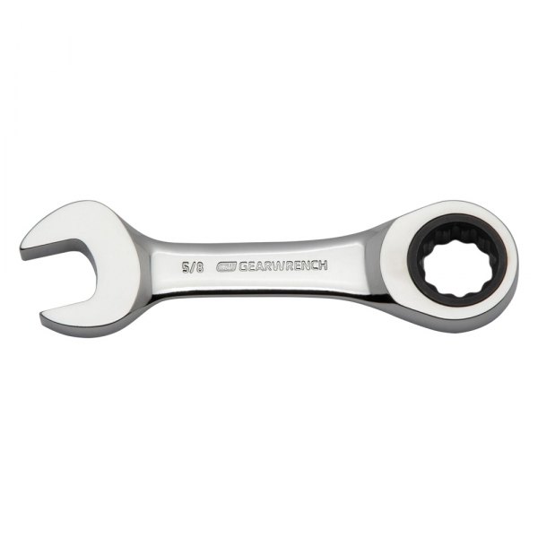 GearWrench® - 5/8" 12-Point Straight Head 72-Teeth Ratcheting Stubby Combination Wrench