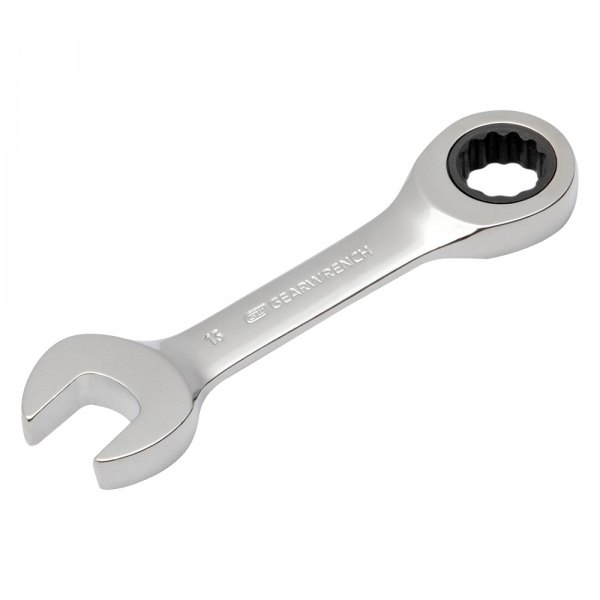 GearWrench® - 13 mm 12-Point Straight Head 72-Teeth Ratcheting Stubby Combination Wrench