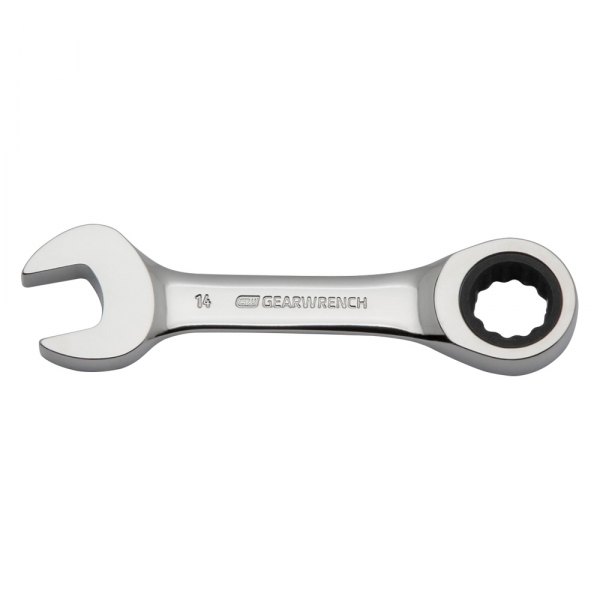 GearWrench® - 14 mm 12-Point Straight Head 72-Teeth Ratcheting Stubby Combination Wrench