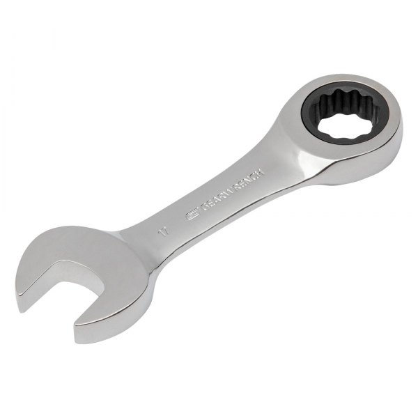 GearWrench® - 17 mm 12-Point Straight Head 72-Teeth Ratcheting Stubby Combination Wrench