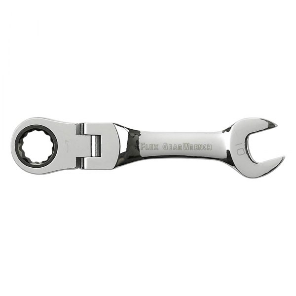 GearWrench® - 10 mm 12-Point Stubby Flexible Head 72-Teeth Ratcheting Stubby Combination Wrench