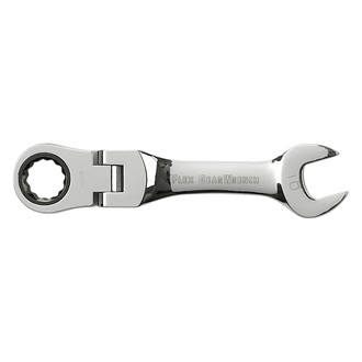 GearWrench® - Metric 12-Point Stubby Flexible Head 72-Teeth Ratcheting Stubby Combination Wrench