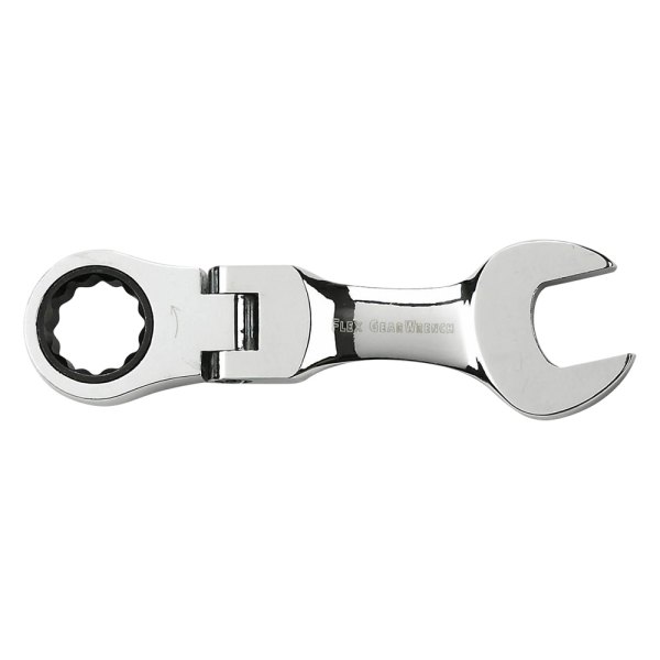 GearWrench® - 16 mm 12-Point Flexible Head 72-Teeth Ratcheting Stubby Combination Wrench