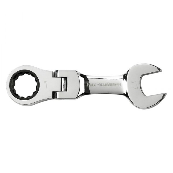 GearWrench® - 17 mm 12-Point Flexible Head 72-Teeth Ratcheting Stubby Combination Wrench