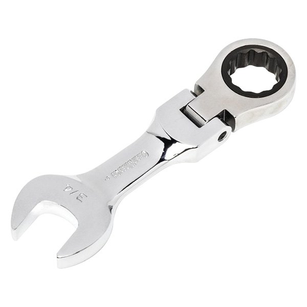 GearWrench® - 3/4" 12-Point Flexible Head 72-Teeth Ratcheting Stubby Combination Wrench