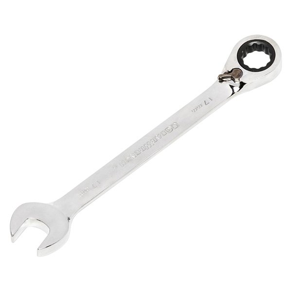 GearWrench® - 17 mm 12-Point Angled Head Reversible 72-Teeth Ratcheting Combination Wrench