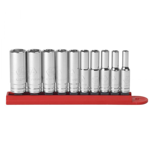 GearWrench® - 1/4" Drive 6-Point SAE Deep Socket Set 10 Pieces