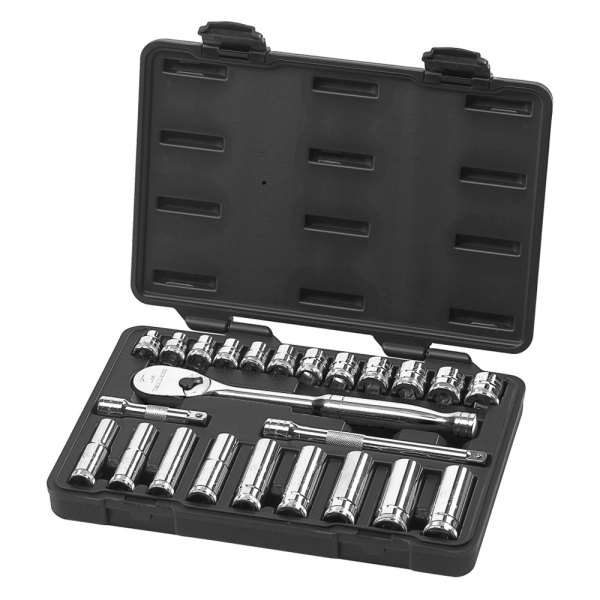 GearWrench® - 3/8" Drive 6-Point 12-Point Metric Ratchet and Socket Set, 24 Pieces