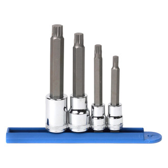 GearWrench® - Mixed Drive Size 12-Point Metric Triple Square Bit Socket Set 4 Pieces