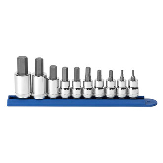 GearWrench® - Mixed Drive Size Metric Hex Bit Socket Set 10 Pieces