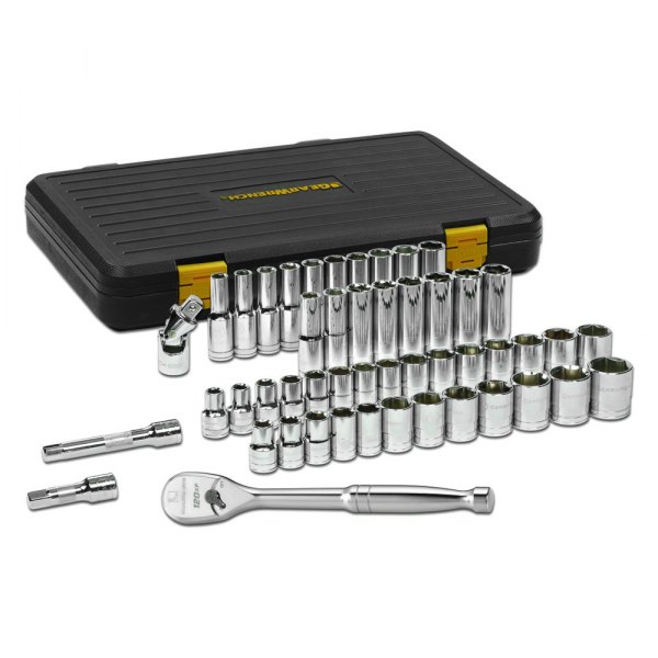 GearWrench® - 1/2" Drive 6-Point SAE/Metric Ratchet and Socket Set, 49 Pieces