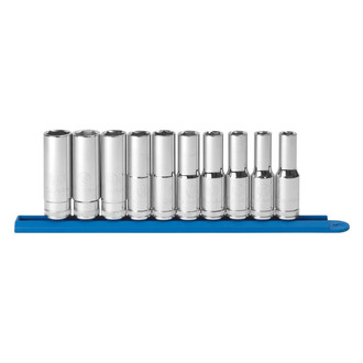 GearWrench® - 1/2" Drive 6-Point Metric Deep Socket Set 10 Pieces