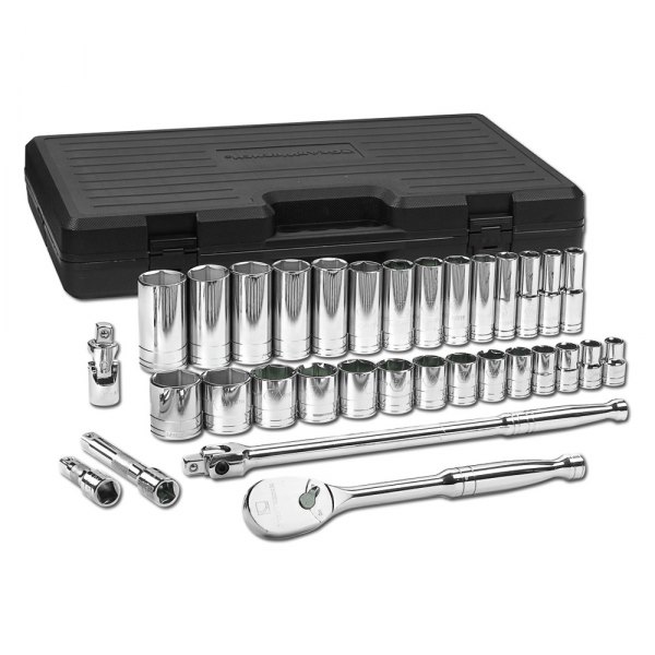 GearWrench® - 1/2" Drive 6-Point SAE Ratchet and Socket Set, 33 Pieces