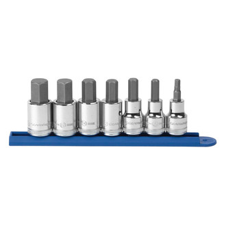 GearWrench® - 3/8" Drive SAE/Metric Hex Bit Socket Set 7 Pieces