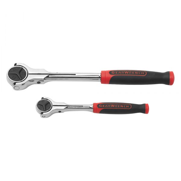 GearWrench® - Mixed Drive Size Drive 72 Teeth Flexible Head Cushion-Grip Ratchet Set 2 Pieces