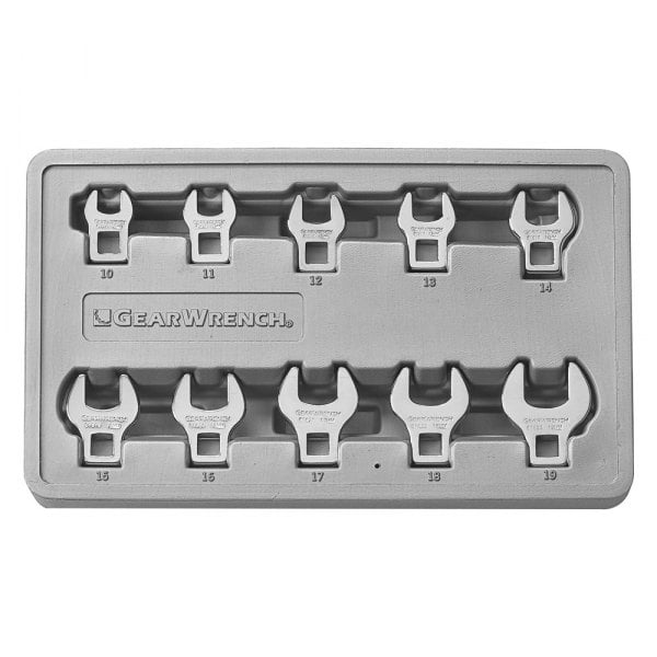 GearWrench® 81909 10Piece 3/8" Drive Metric Chrome Open End Crowfoot