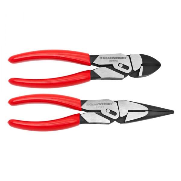 GearWrench® - Pivot Force™ 2-piece 8" Dipped Handle Pivot Force Compound Action Mixed Pliers Set