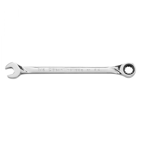 GearWrench® - 7/16" x #14 Spline Straight Head Open End Ratcheting Combination Wrench