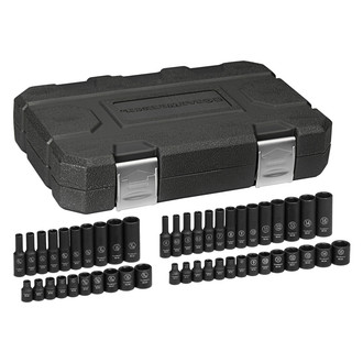 GearWrench® - 1/4" Drive SAE/Metric 6-Point Standard and Deep Impact Socket Set (48 Pieces)