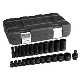 GearWrench® - 3/8" Drive SAE 6-Point Standard and Deep Impact Socket Set (25 Pieces)
