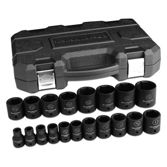 GearWrench® - 1/2" Drive SAE 6-Point Standard Impact Socket Set (19 Pieces)