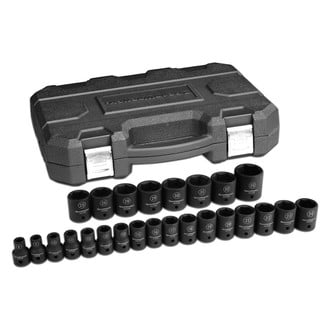 GearWrench® - 1/2" Drive Metric 6-Point Standard Impact Socket Set (25 Pieces)
