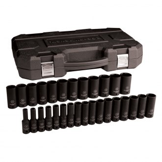 GearWrench® - 1/2" Drive Metric 6-Point Deep Impact Socket Set (29 Pieces)