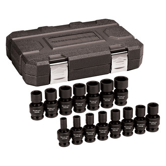 GearWrench® - 1/2" Drive Metric 6-Point Standard Impact U-Joint Set (15 Pieces)