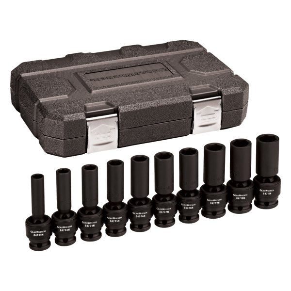 GearWrench® - (10 Pieces) 1/2" Drive Metric 6-Point Impact U-Joint Set