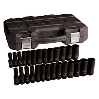 GearWrench® - 1/2" Drive SAE/Metric 6-Point Deep Impact Socket Set (27 Pieces)