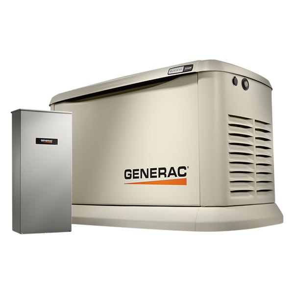 Generac® - 22 kW 200 A 120/240 V Gasoline/LPG Electric Start Air-Cooled Standby Generator (CARB Compliant) with Wi-Fi and Whole House 200 A NEMA3 Transfer Switch